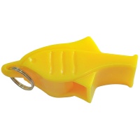 Свисток "Дельфин" пластиковый в боксе, без шарика, на шнурке (желтый) E39266-3
